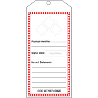 Tr&egrave;s grande &eacute;tiquette SGH, Papier cartonn&eacute;, 3-7/8" la x 8-1/2" h, Anglais FMT Sales Ltd