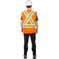 Traffic Safety Vest, High Visibility Orange, Medium, Polyester FMT Sales Ltd