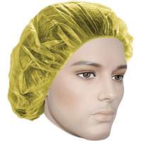 Bouffant Caps, Polypropylene, 24", Yellow FMT Sales Ltd