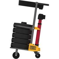 Chariot de transport avec plateau pour barri&egrave;re PLUS, 75' lo, M&eacute;tal, Rouge FMT Sales Ltd