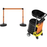 Chariot de transport avec plateau pour barri&egrave;re PLUS, 75' lo, M&eacute;tal, Orange FMT Sales Ltd