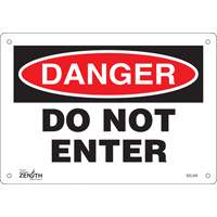 Enseigne Do Not Enter, 7" x 10", Plastique, Anglais FMT Sales Ltd