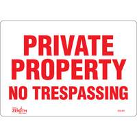 Enseigne Private Property, 7" x 10", Vinyle, Anglais FMT Sales Ltd