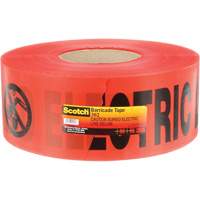 Ruban pour barri&egrave;res pour services publics souterrains Scotch, Anglais, 3" la x 1000' lo, 4 mils, Noir/rouge FMT Sales Ltd