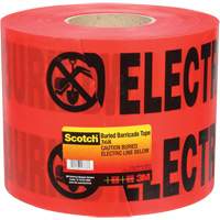 Scotch&reg; Buried Barricade Tape, English, 6" W x 1000' L, 4 mils, Black on Red FMT Sales Ltd