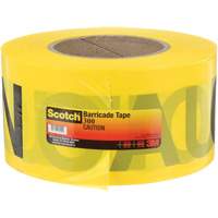 Ruban pour barri&egrave;res pour services publics souterrains Scotch, Anglais, 3" la x 1000' lo, 2 mils, Noir sur jaune FMT Sales Ltd