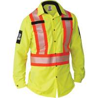 Chemise &agrave; manches longues haute visibilit&eacute; ind&eacute;chirable, Polyester, Petit, Jaune lime haute visibilit&eacute; FMT Sales Ltd