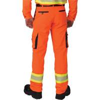 Pantalons cargo haute visibilit&eacute; antid&eacute;chirure, Polyester, 28, Orange haute visibilit&eacute; FMT Sales Ltd