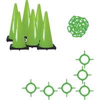 Traffic Cone & Chain Kit, 28", Green FMT Sales Ltd