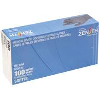 Gants jetables de calibre m&eacute;dical r&eacute;sistants &agrave; la perforation, Moyen, Nitrile, 5 mils, Sans poudre, Noir, Classe 2 FMT Sales Ltd