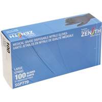 Gants jetables de calibre m&eacute;dical r&eacute;sistants &agrave; la perforation, Grand, Nitrile, 5 mils, Sans poudre, Noir, Classe 2 FMT Sales Ltd