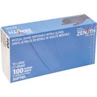 Gants jetables de calibre m&eacute;dical r&eacute;sistants &agrave; la perforation, 2T-Grand, Nitrile, 5 mils, Sans poudre, Noir, Classe 2 FMT Sales Ltd