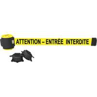 Barri&egrave;re &agrave; fixation murale, Plastique, Fixation magn&eacute;tique, 30', Ruban Jaune FMT Sales Ltd