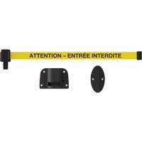 Syst&egrave;me de montage mural pour barri&egrave;re PLUS, Plastique, Fixation par vis, 15', Ruban Jaune FMT Sales Ltd