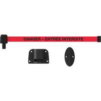 Syst&egrave;me de montage mural pour barri&egrave;re PLUS, Plastique, Fixation par vis, 15', Ruban Rouge FMT Sales Ltd