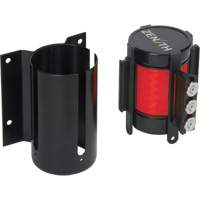 Wall Mount Barrier with Magnetic Tape, Steel, Screw Mount, 12', Red Tape FMT Sales Ltd