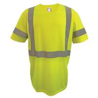 Short Sleeve Safety T-Shirt, Polyester, 2X-Large, High Visibility Lime-Yellow FMT Sales Ltd