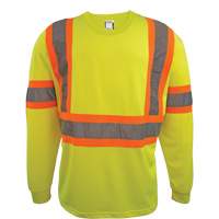 Long Sleeve Safety Shirt, Polyester, 2X-Large, High Visibility Lime-Yellow FMT Sales Ltd