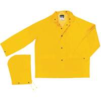 Imperm&eacute;able de s&eacute;rie classique avec capuchon amovible, Polyester/PVC, Grand, Jaune FMT Sales Ltd