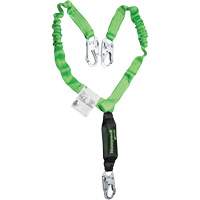 Miller&reg; StretchStop&reg; Shock-Absorbing Lanyard, 6', Locking Snap Hook Center, Locking Snap Hook Leg Ends, Polyester FMT Sales Ltd