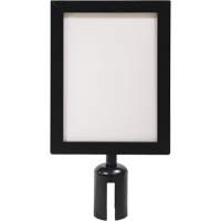 Sign Frame for Crowd Control Post, Black FMT Sales Ltd