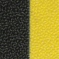 Airsoft Anti-Fatigue Mat, Pebbled, 3' x 5' x 3/8", Black/Yellow, PVC Sponge FMT Sales Ltd