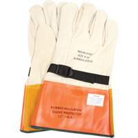 Leather Protector Gloves with Strap, Size 8, 12" L FMT Sales Ltd