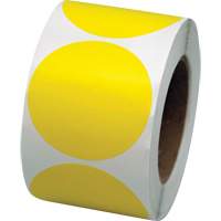 Coloured Marking Dots, Circle, 3" L x 3" W, Yellow, Vinyl FMT Sales Ltd