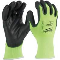 High Visibility Dipped Gloves, Size Small, 15 Gauge, Polyurethane Coated, Polyethylene Shell, ASTM ANSI Level A1 FMT Sales Ltd