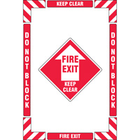 Trousse de marquage du sol ?Fire Exit? (sortie de secours), Adh&eacute;sif, Anglais avec pictogramme FMT Sales Ltd