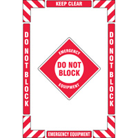 Trousse de marquage du sol ?Emergency Equipment? (&eacute;quipement durgence), Adh&eacute;sif, Anglais avec pictogramme FMT Sales Ltd