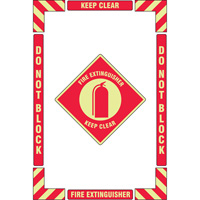 Trousse de marquage du sol ?Fire Extinguisher? (extincteur), Adh&eacute;sif, Anglais avec pictogramme FMT Sales Ltd