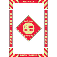 Trousse de marquage du sol ?Emergency Equipment? (&eacute;quipement durgence), Adh&eacute;sif, Anglais avec pictogramme FMT Sales Ltd