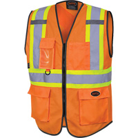 6958 Gilet de s&eacute;curit&eacute; &agrave; fermeture &eacute;clair avant, Orange haute visibilit&eacute;, Petit, Polyester FMT Sales Ltd