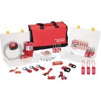 Trousse de cadenassage avec cadenas en thermoplastique de qualit&eacute; sup&eacute;rieure Zenex, Ensemble &eacute;lectrique, 27 composants compris FMT Sales Ltd