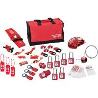 Trousse de cadenassage avec cadenas en thermoplastique de qualit&eacute; sup&eacute;rieure Zenex, Ensemble &eacute;lectrique/Vanne, 34 composants compris FMT Sales Ltd