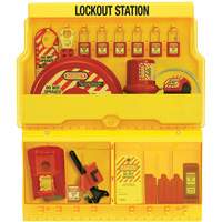 Standard Valve & Electrical Deluxe Lockout Station, Thermoplastic Padlocks, 32 Padlock Capacity, Padlocks Included FMT Sales Ltd