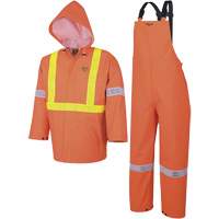 R85 Element FR FR 3-Piece Safety Rain Suit, PVC, Small, High-Visibility Orange FMT Sales Ltd