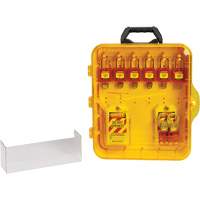 Lockout Station with Keyed Different Nylon Safety Lockout Padlocks, Plastic Padlocks, 6 Padlock Capacity, Padlocks Included FMT Sales Ltd