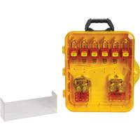 Lockout Station with Keyed Different Nylon Safety Lockout Padlocks, Plastic Padlocks, 12 Padlock Capacity, Padlocks Included FMT Sales Ltd