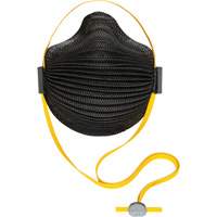 Masques jetables AirWave de la s&eacute;rie M noirs avec SmartStrap et bride compl&egrave;te en mousse, N95, Certifi&eacute; NIOSH, Moyen/grand FMT Sales Ltd