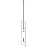 Ensemble de c&acirc;bles de s&eacute;curit&eacute; pour &eacute;chelle verticale Latchways avec avec potence de rallonge pour &eacute;chelle verticale SRL, Acier inoxydable FMT Sales Ltd