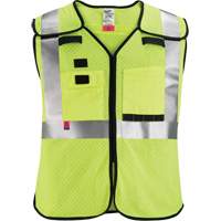 Breakaway Mesh Safety Vest, Black/High Visibility Lime-Yellow, Medium/Small FMT Sales Ltd