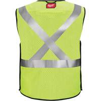 Breakaway Mesh Safety Vest, Black/High Visibility Lime-Yellow, Medium/Small FMT Sales Ltd