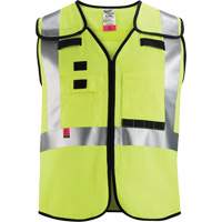 Breakaway Mesh Safety Vest, Black/High Visibility Lime-Yellow, Medium/Small FMT Sales Ltd