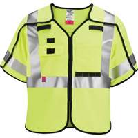 Breakaway Mesh Safety Vest, Black/High Visibility Lime-Yellow, Medium/Small FMT Sales Ltd