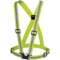 5497 Bretelles de s&eacute;curit&eacute;, Jaune lime haute visibilit&eacute;, Couleur r&eacute;fl&eacute;chissante Argent, Taille unique FMT Sales Ltd
