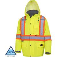 5031 Waterproof Quilted Safety Parka, High Visibility Lime-Yellow, Small FMT Sales Ltd
