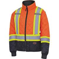 5015 Manteau matelass&eacute; pour cong&eacute;lateur, Polyester, Noir/Orange haute visibilit&eacute;, T-petit FMT Sales Ltd