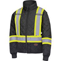 5017 Manteau matelass&eacute; pour cong&eacute;lateur, Polyester, Noir, T-petit FMT Sales Ltd